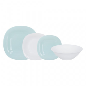 Сервиз за хранене Carine Light Turquoise and White 19 части